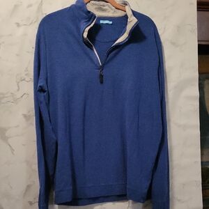 J Mclaughlin Clermont Cotton 1/4 Zip Mens Sweater Top